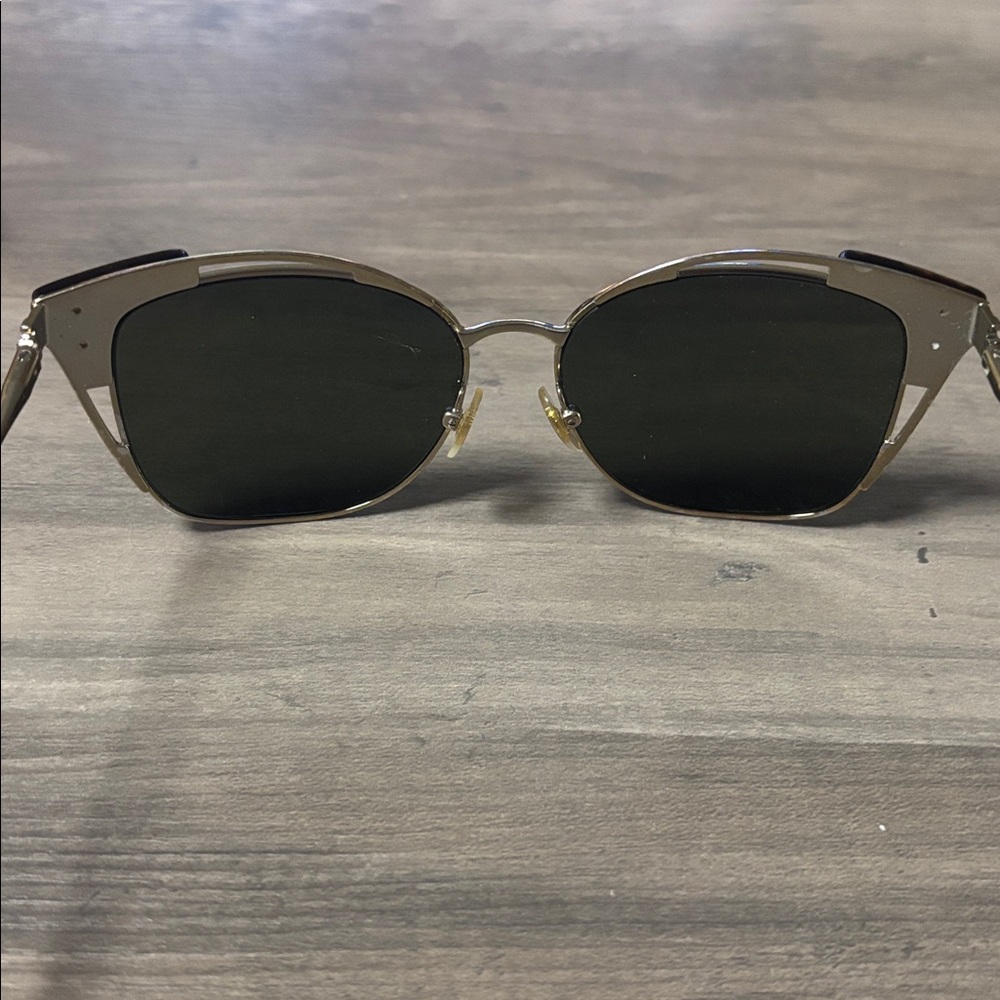 Tory Burch TY6049 Open Metal Frame Sunglasses with Tortoise Shell Accent - Picture 8 of 12